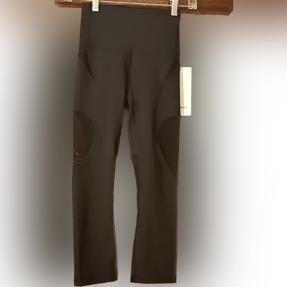 🖤NEW LULULEMON WUNDER TRAIN MESH PANEL CROP 21” - Picture 8 of 12